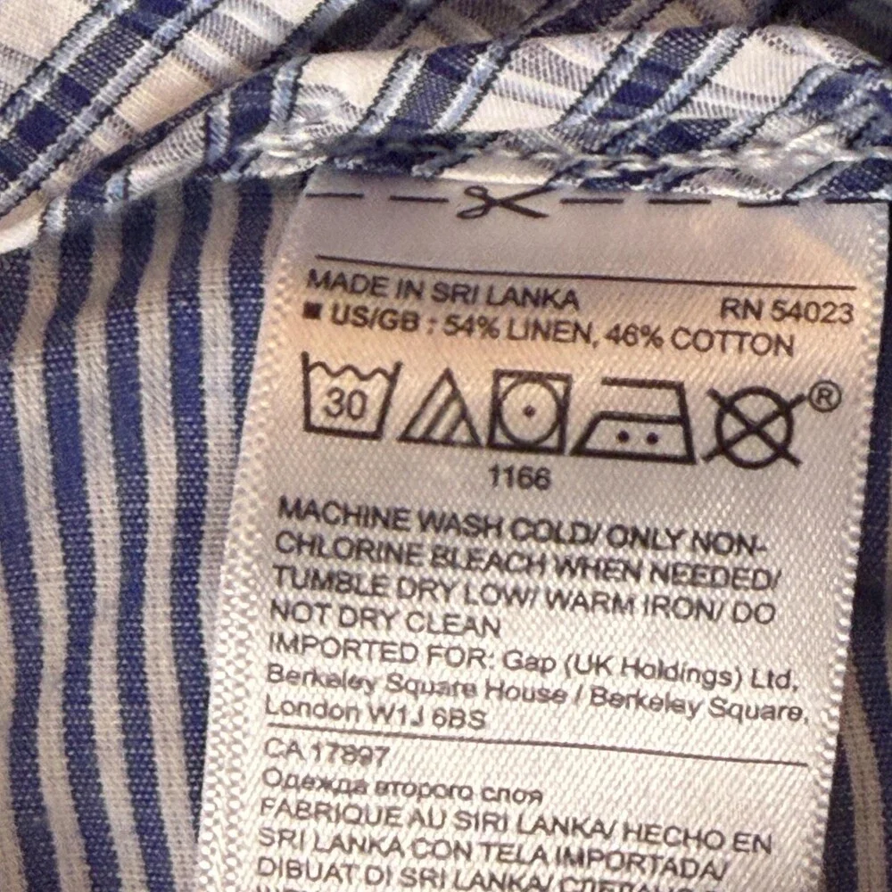 Banana Republic Pants Mens 38x28 Gray Linen Cotton Chino Regular Fit Straight
